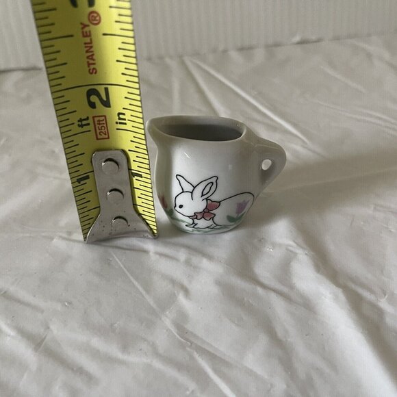 Bunny Mini Tea Set Replacement Pieces Rabbit Miniature Doll House Easter - Picture 14 of 16